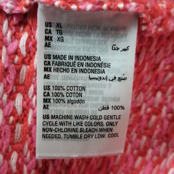 On 34th Women's Patterned Jacquard Button Up Cardigan Red Size XL - Picture 7 of 7